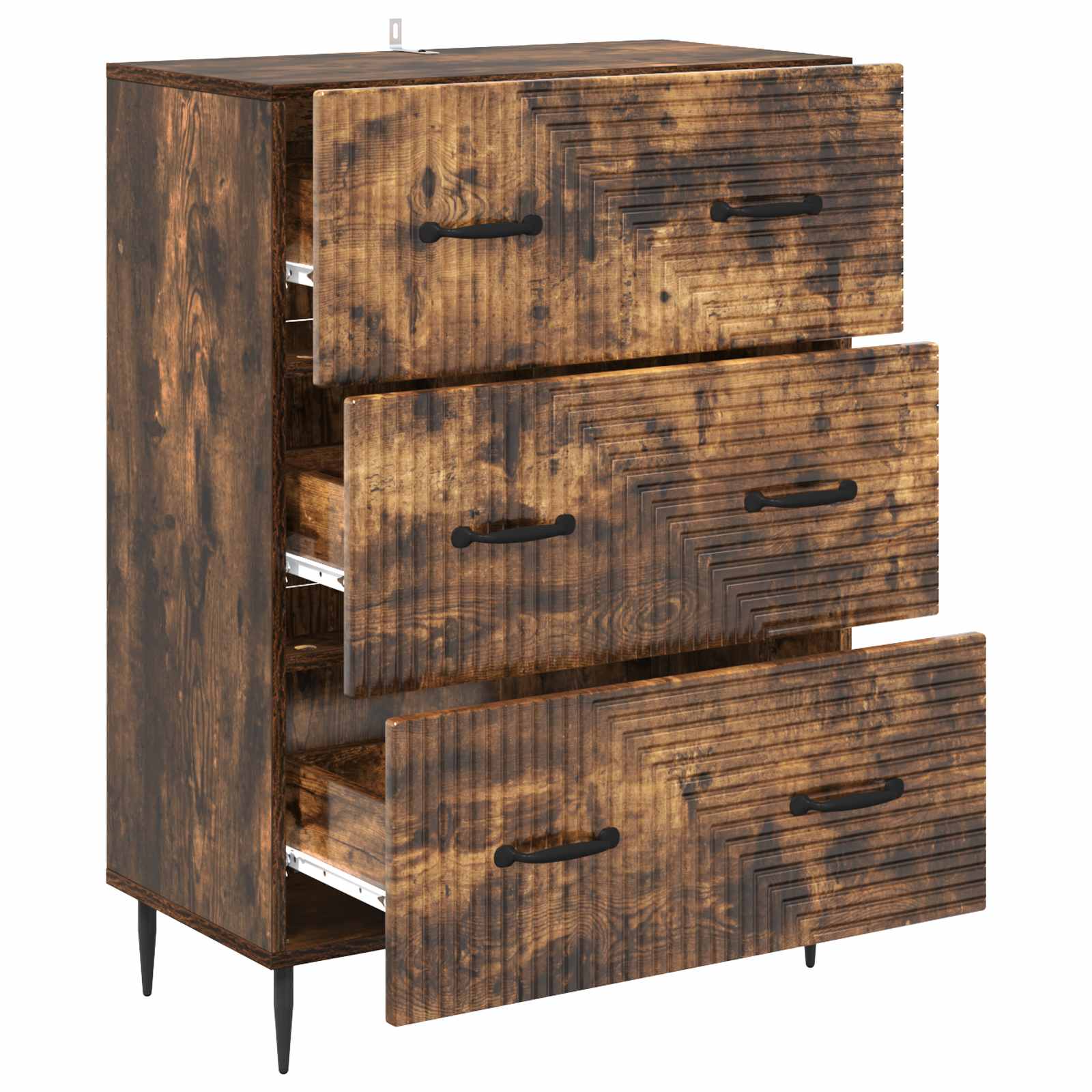 Ladenkast Gerookt eiken 66 x 34,5 x 89,5 cm Bewerkt hout