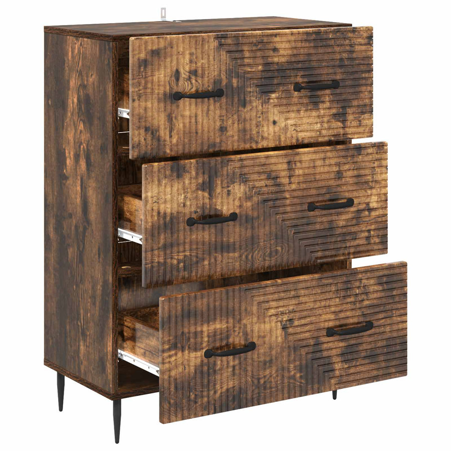 Ladenkast Gerookt eiken 66 x 34,5 x 89,5 cm Bewerkt hout