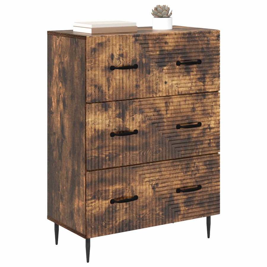 Ladenkast Gerookt eiken 66 x 34,5 x 89,5 cm Bewerkt hout