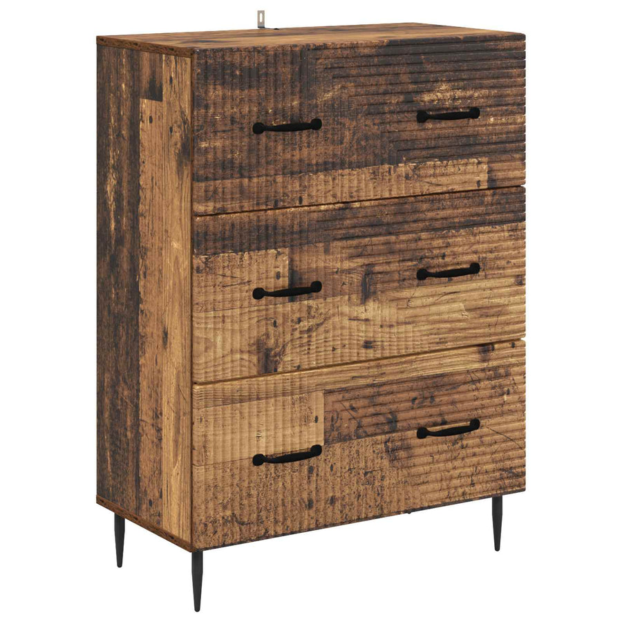 Ladenkast Oud hout 66 x 34,5 x 89,5 cm Bewerkt hout