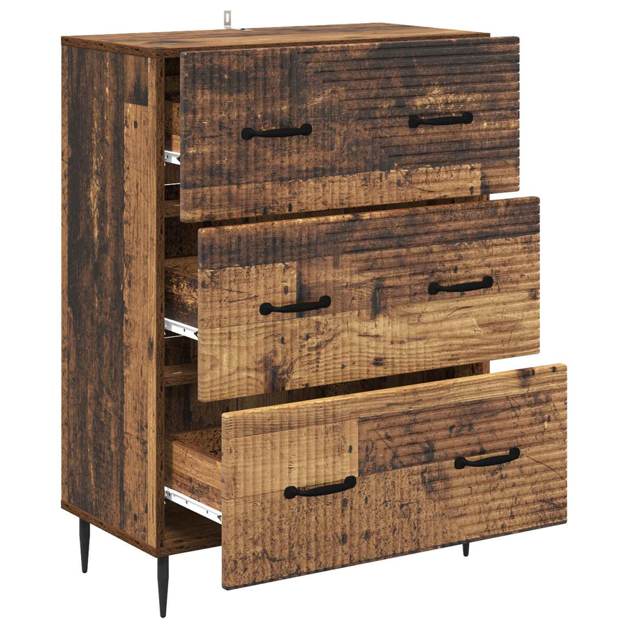 Ladenkast Oud hout 66 x 34,5 x 89,5 cm Bewerkt hout