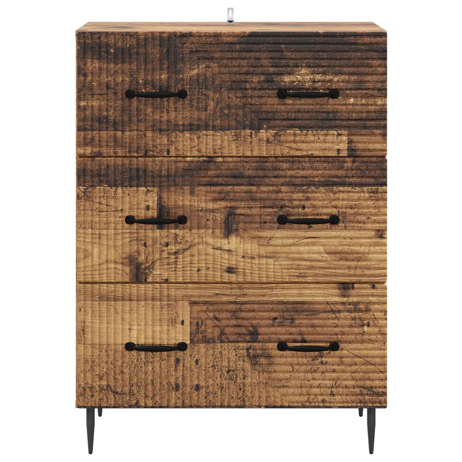 Ladenkast Oud hout 66 x 34,5 x 89,5 cm Bewerkt hout