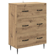 Ladekast bewerkt hout 66x34,5x89,5 cm