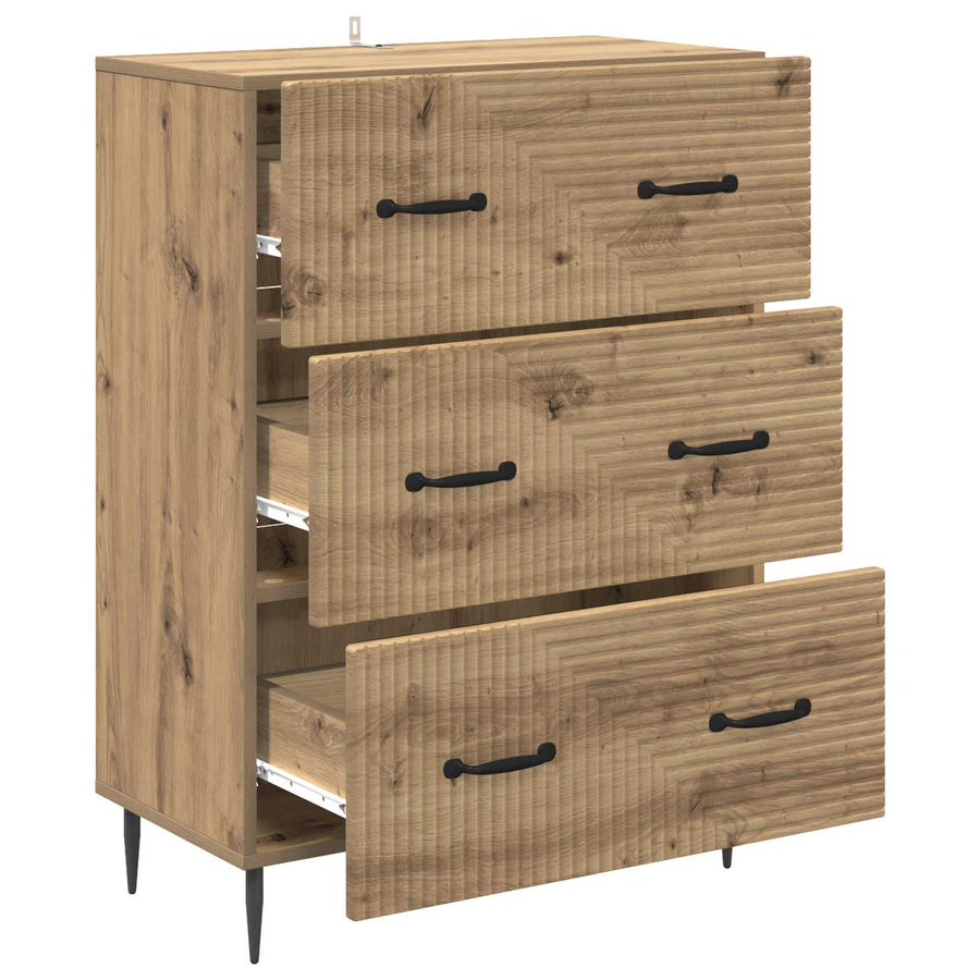 Ladenkast Artisanaal eiken 66 x 34,5 x 89,5 cm Bewerkt hout