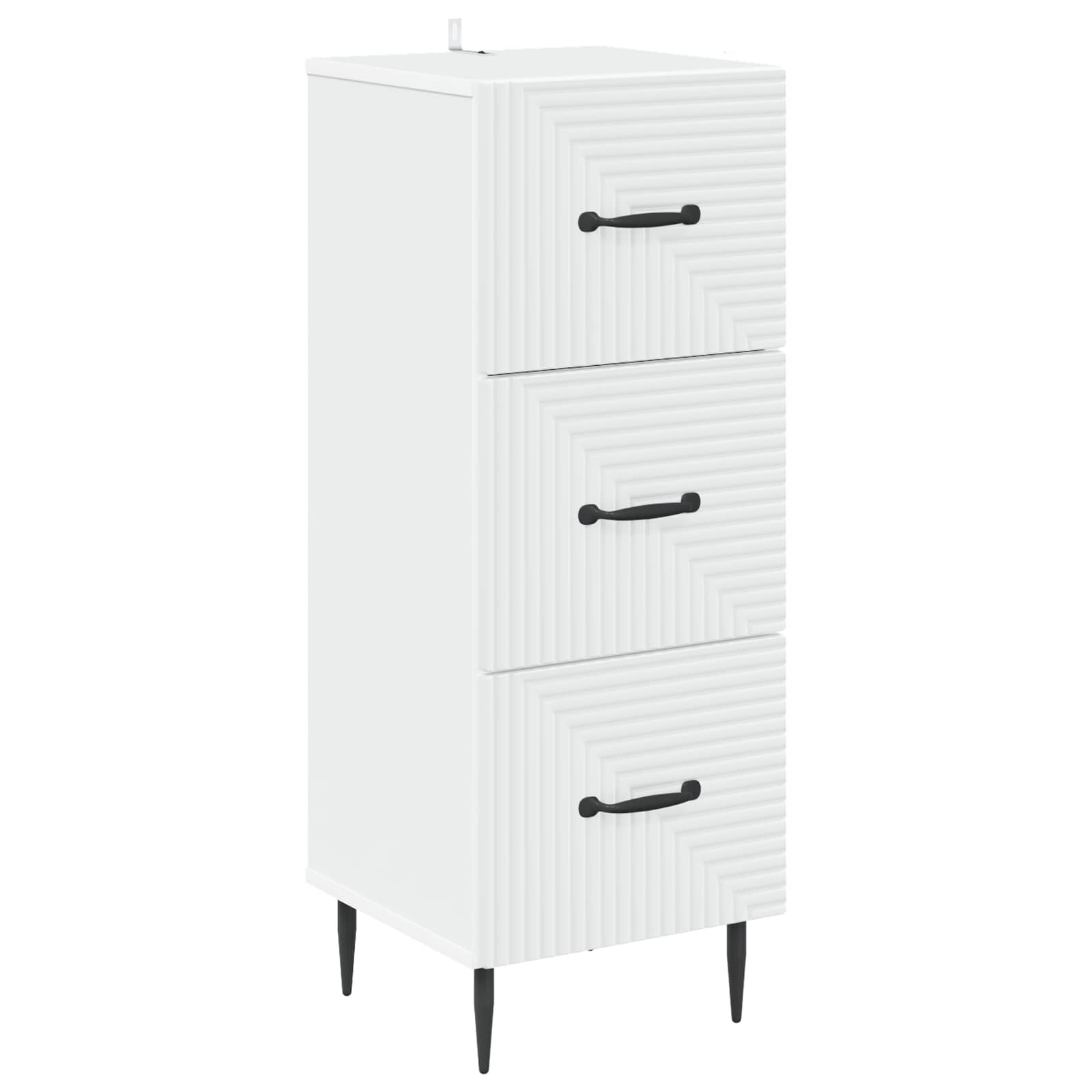Ladenkast Wit 33 x 34,5 x 89,5 cm Bewerkt hout