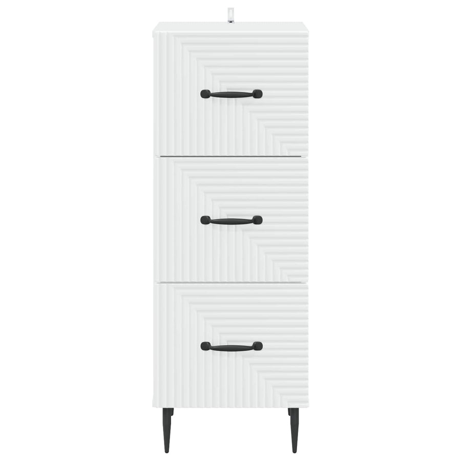 Ladenkast Wit 33 x 34,5 x 89,5 cm Bewerkt hout