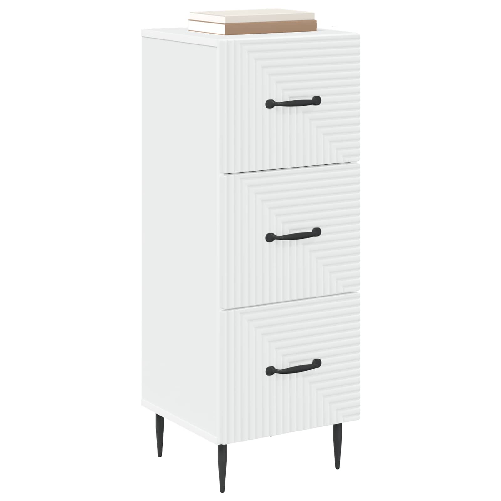 Ladenkast Wit 33 x 34,5 x 89,5 cm Bewerkt hout