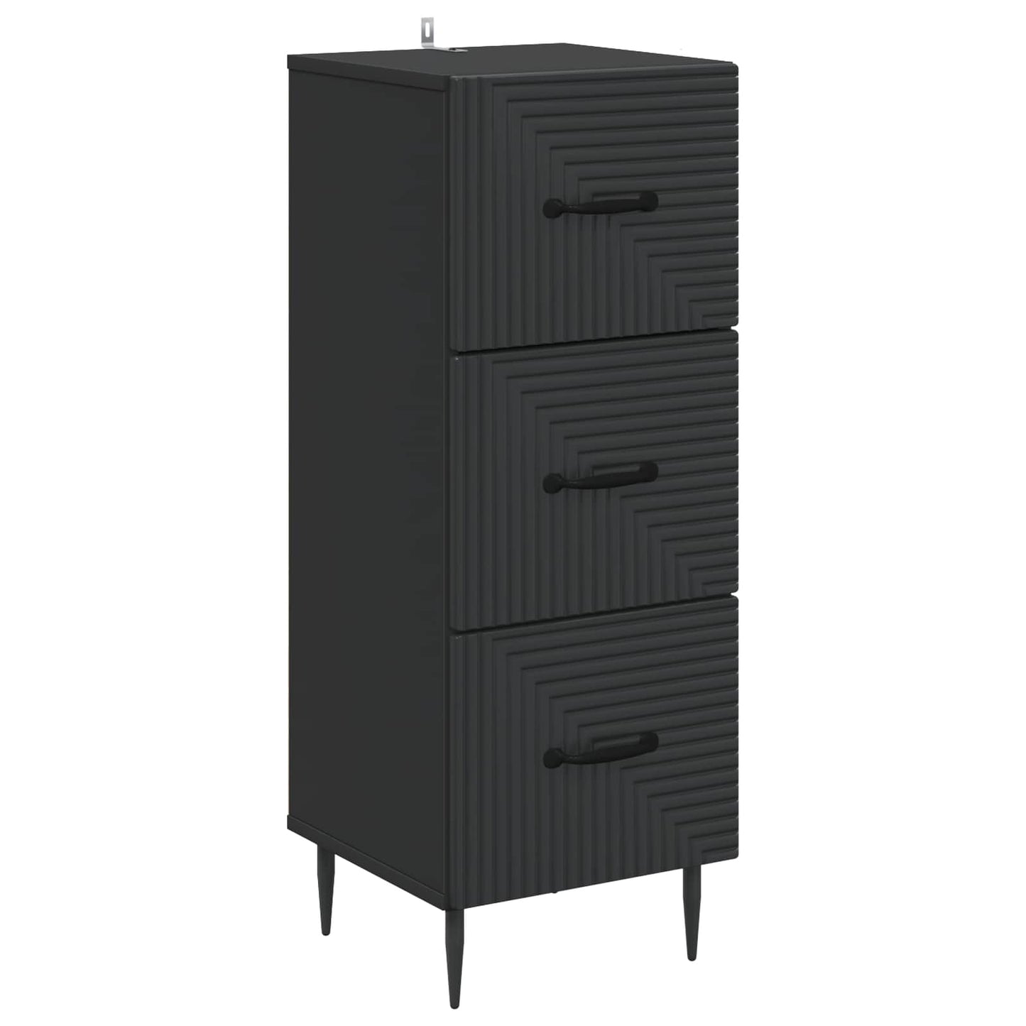 Ladenkast Zwart 33 x 34,5 x 89,5 cm Bewerkt hout