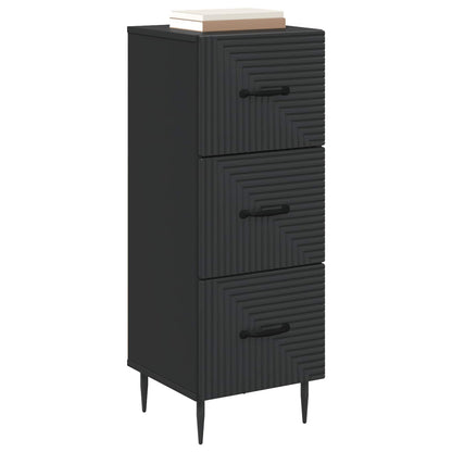 Ladenkast Zwart 33 x 34,5 x 89,5 cm Bewerkt hout