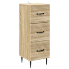 Ladekast 33x34,5x89,5 cm bewerkt hout Sonoma eiken