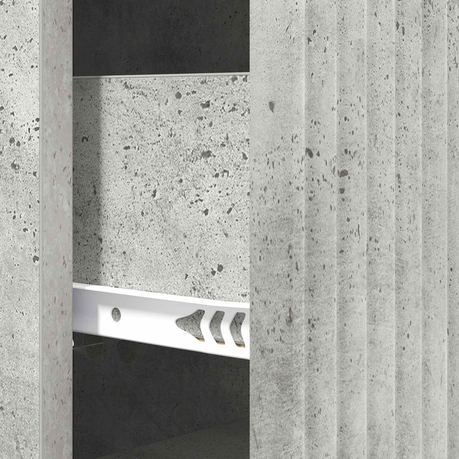 Ladenkast Betongrijs 33 x 34,5 x 89,5 cm Bewerkt hout
