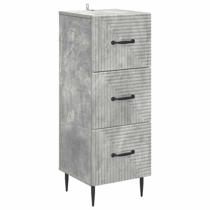Ladenkast Betongrijs 33 x 34,5 x 89,5 cm Bewerkt hout