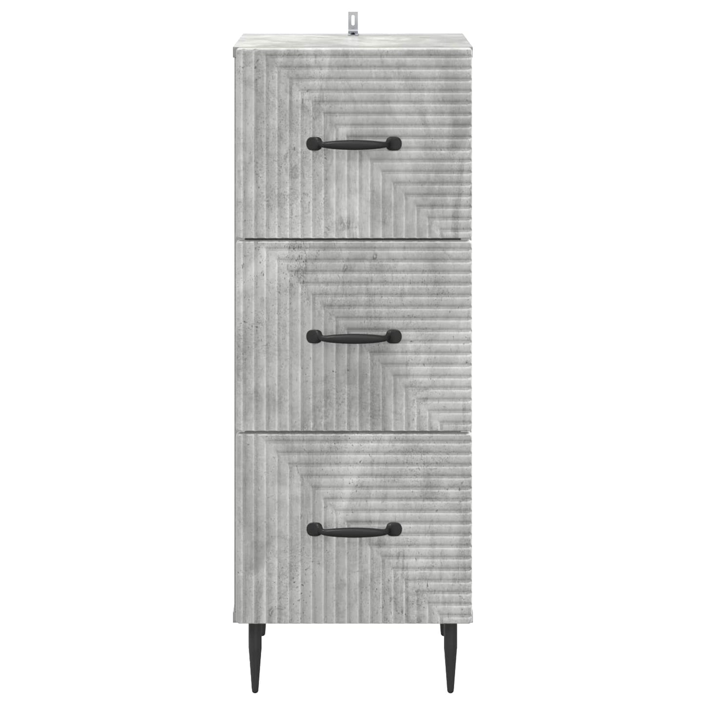 Ladenkast Betongrijs 33 x 34,5 x 89,5 cm Bewerkt hout