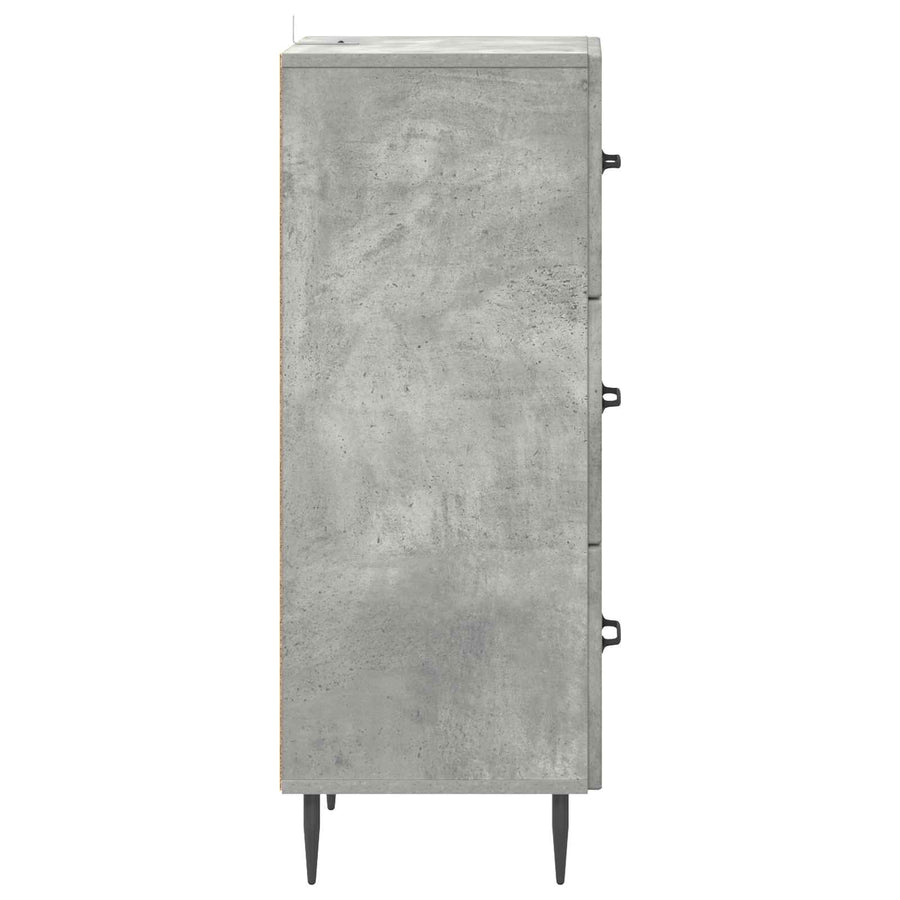 Ladenkast Betongrijs 33 x 34,5 x 89,5 cm Bewerkt hout