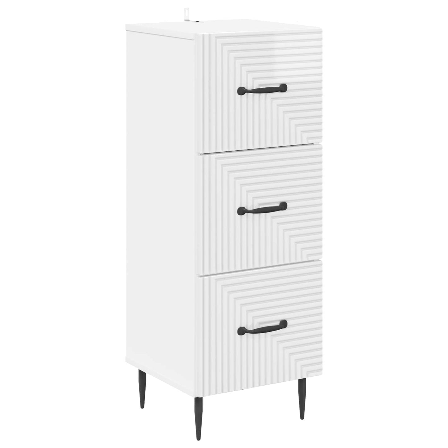 Ladenkast Hoogglans Wit 33 x 34,5 x 89,5 cm Bewerkt hout