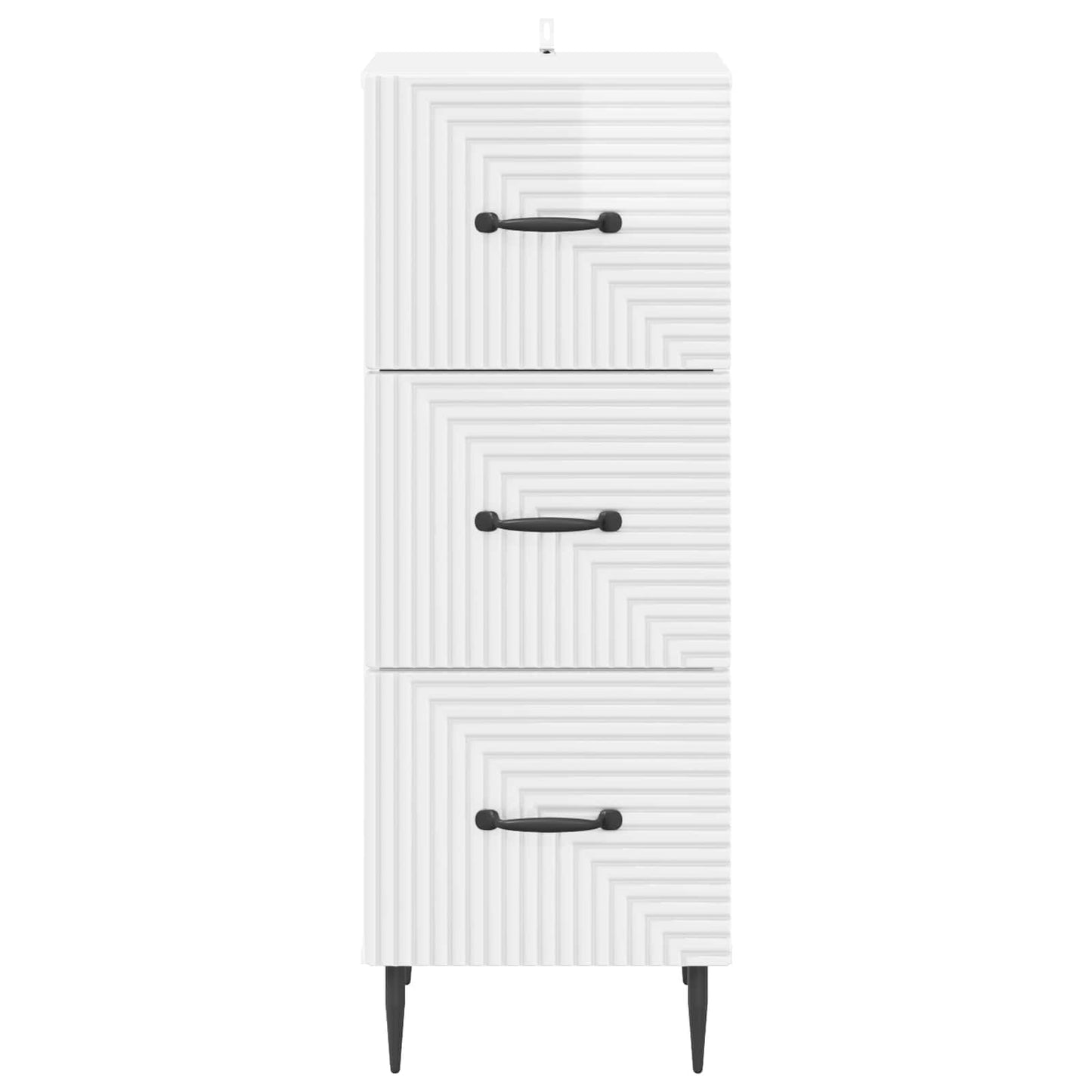 Ladenkast Hoogglans Wit 33 x 34,5 x 89,5 cm Bewerkt hout