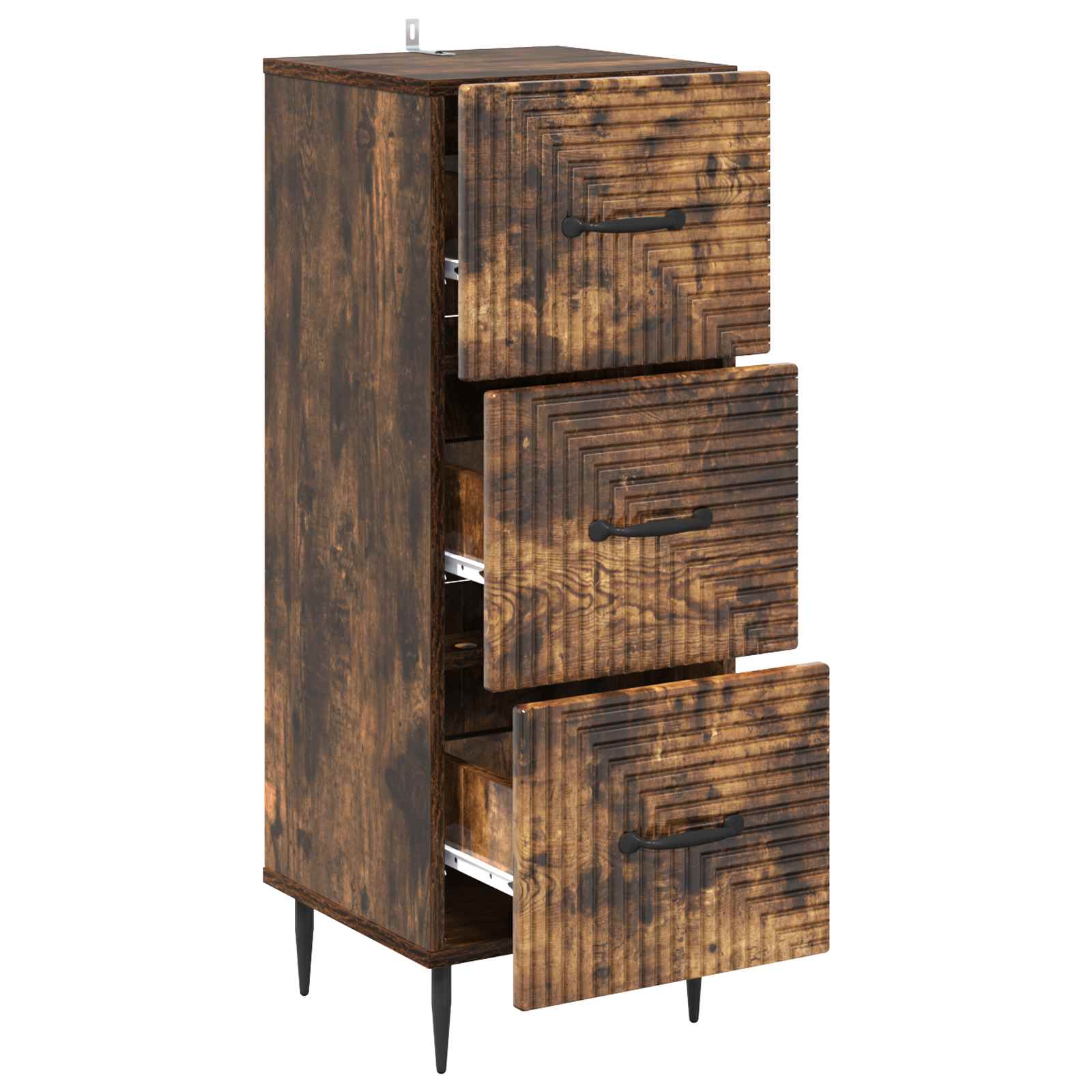 Ladenkast Gerookt eiken 33 x 34,5 x 89,5 cm Bewerkt hout
