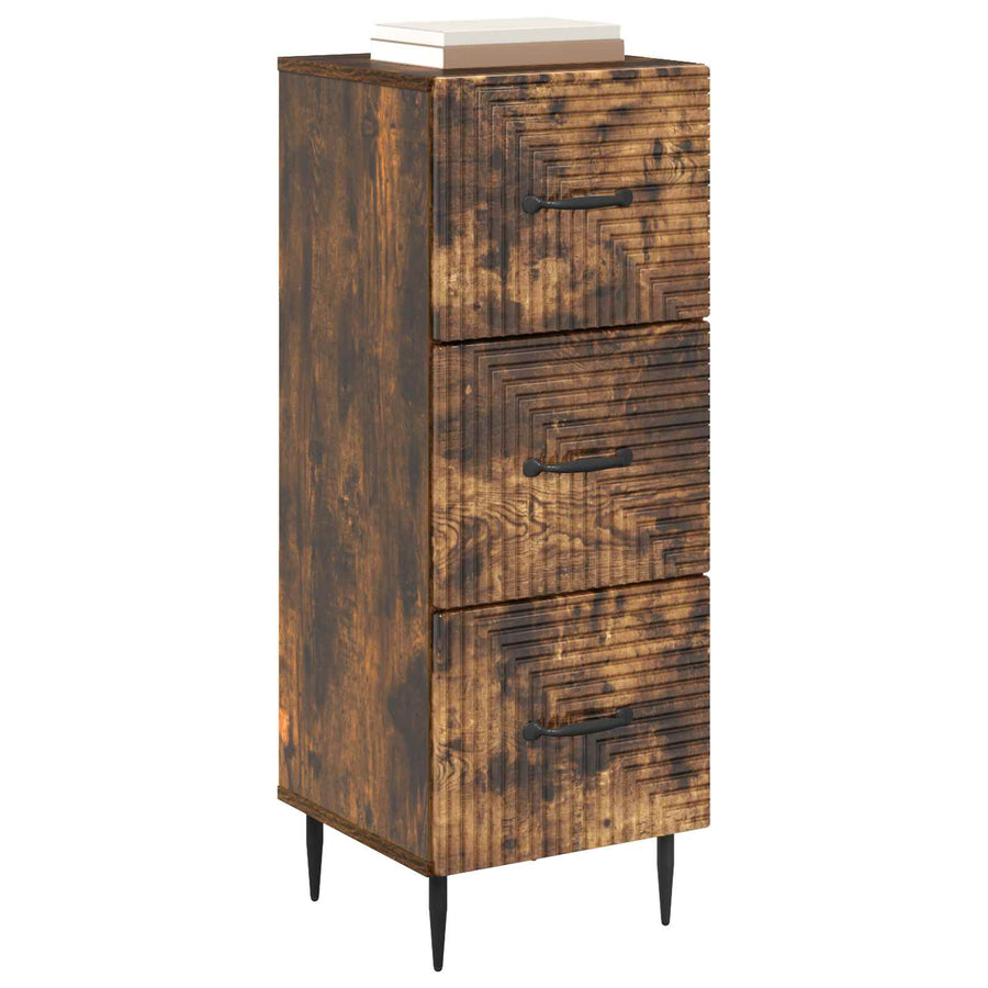 Ladenkast Gerookt eiken 33 x 34,5 x 89,5 cm Bewerkt hout