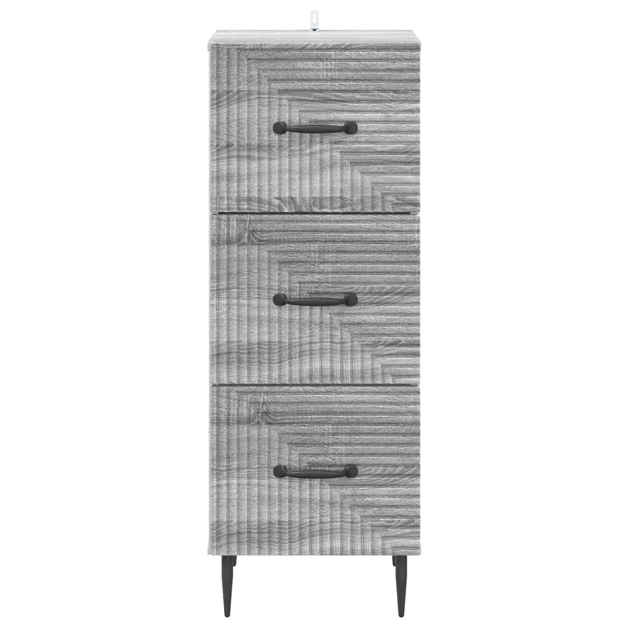 Ladenkast Grijs sonoma 33 x 34,5 x 89,5 cm Bewerkt hout