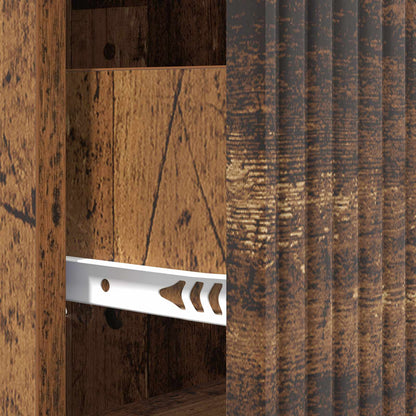 Ladenkast Oud hout 33 x 34,5 x 89,5 cm Bewerkt hout