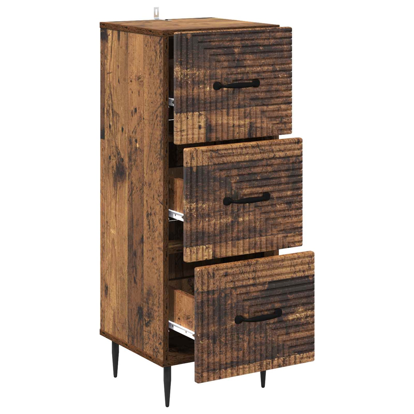 Ladenkast Oud hout 33 x 34,5 x 89,5 cm Bewerkt hout