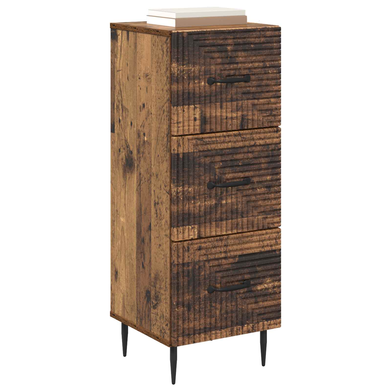 Ladenkast Oud hout 33 x 34,5 x 89,5 cm Bewerkt hout
