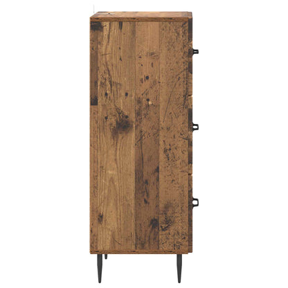 Ladenkast Oud hout 33 x 34,5 x 89,5 cm Bewerkt hout