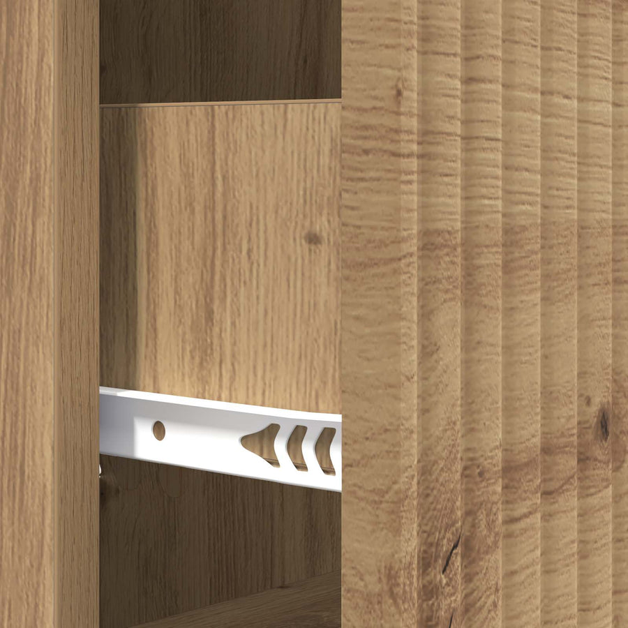 Ladenkast Artisanaal eiken 33 x 34,5 x 89,5 cm Bewerkt hout