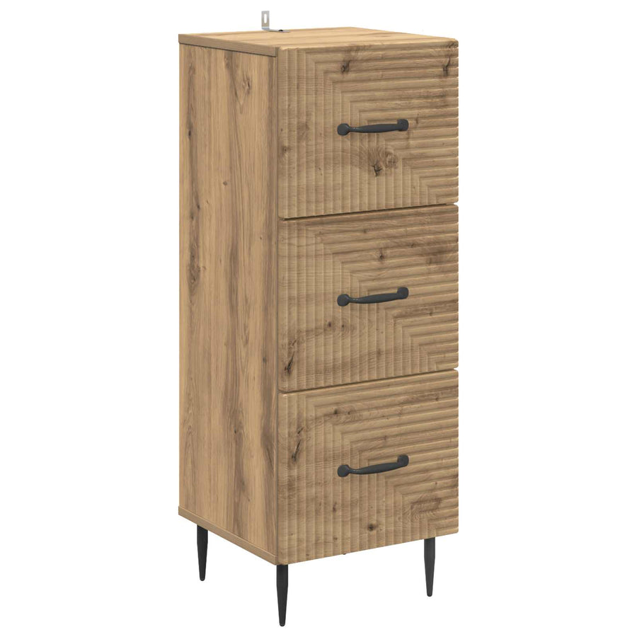 Ladenkast Artisanaal eiken 33 x 34,5 x 89,5 cm Bewerkt hout