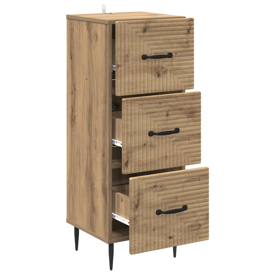 Ladenkast Artisanaal eiken 33 x 34,5 x 89,5 cm Bewerkt hout