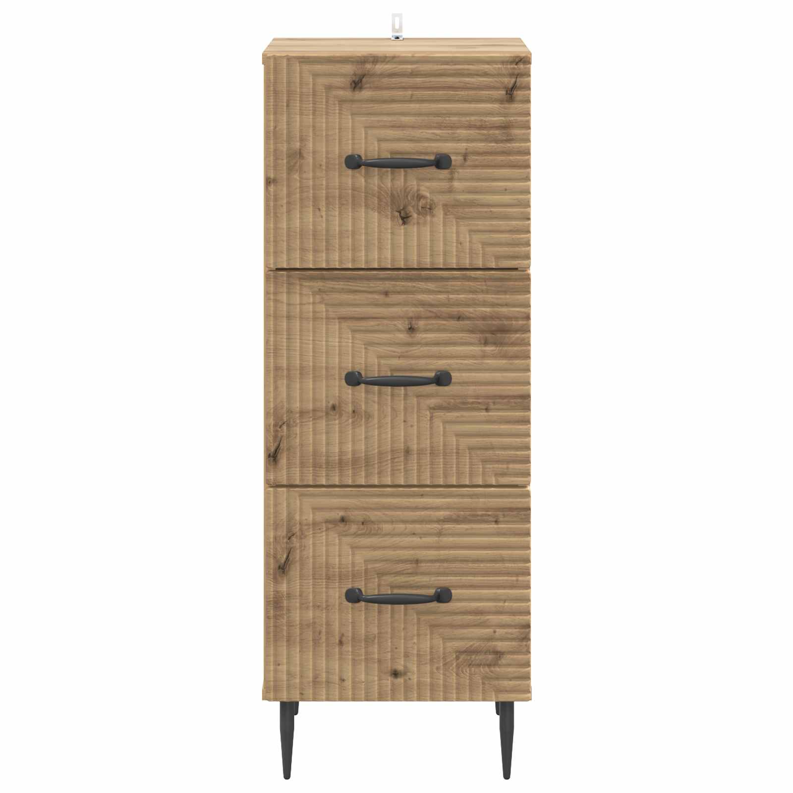 Ladenkast Artisanaal eiken 33 x 34,5 x 89,5 cm Bewerkt hout