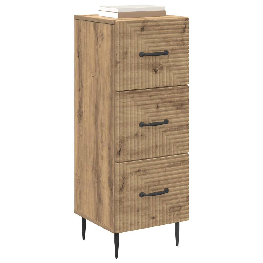 Ladenkast Artisanaal eiken 33 x 34,5 x 89,5 cm Bewerkt hout