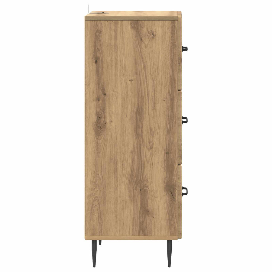 Ladenkast Artisanaal eiken 33 x 34,5 x 89,5 cm Bewerkt hout