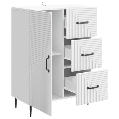 Dressoir met lade Wit 66 x 34,5 x 89,5 cm Bewerkt hout