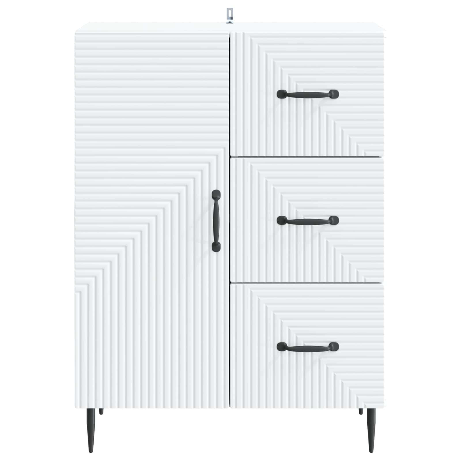 Dressoir met lade Wit 66 x 34,5 x 89,5 cm Bewerkt hout
