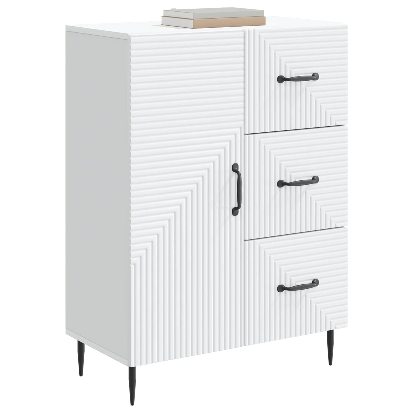 Dressoir met lade Wit 66 x 34,5 x 89,5 cm Bewerkt hout