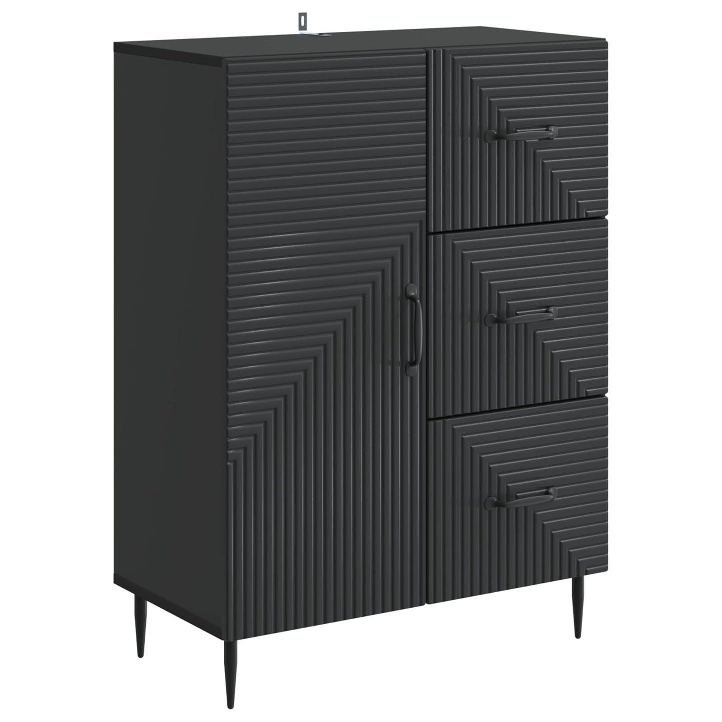 Dressoir met lade Zwart 66 x 34,5 x 89,5 cm Bewerkt hout