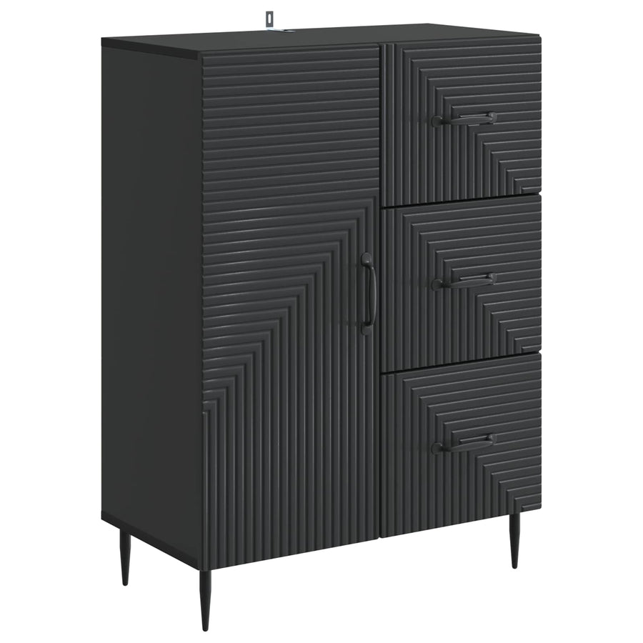Dressoir met lade Zwart 66 x 34,5 x 89,5 cm Bewerkt hout