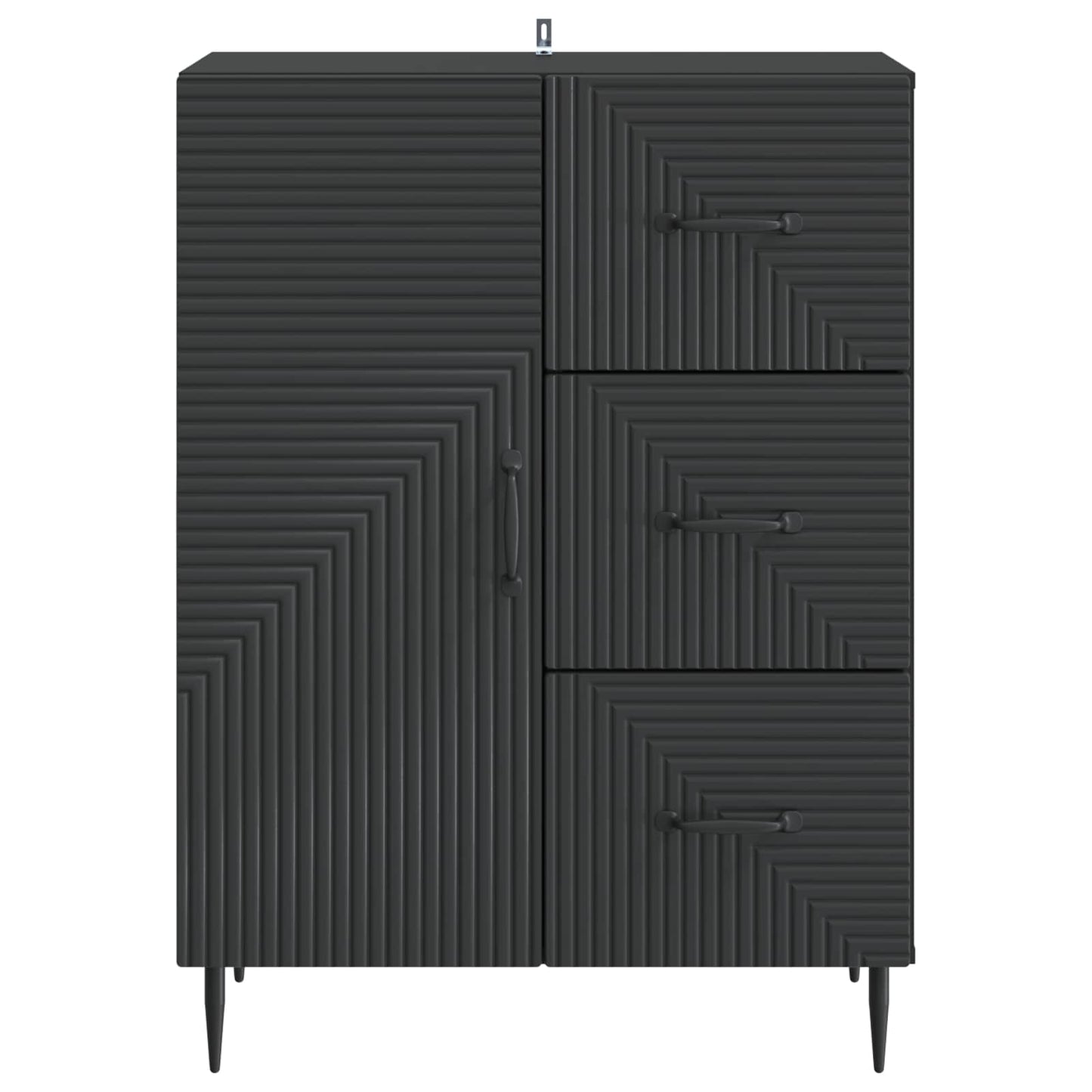 Dressoir met lade Zwart 66 x 34,5 x 89,5 cm Bewerkt hout