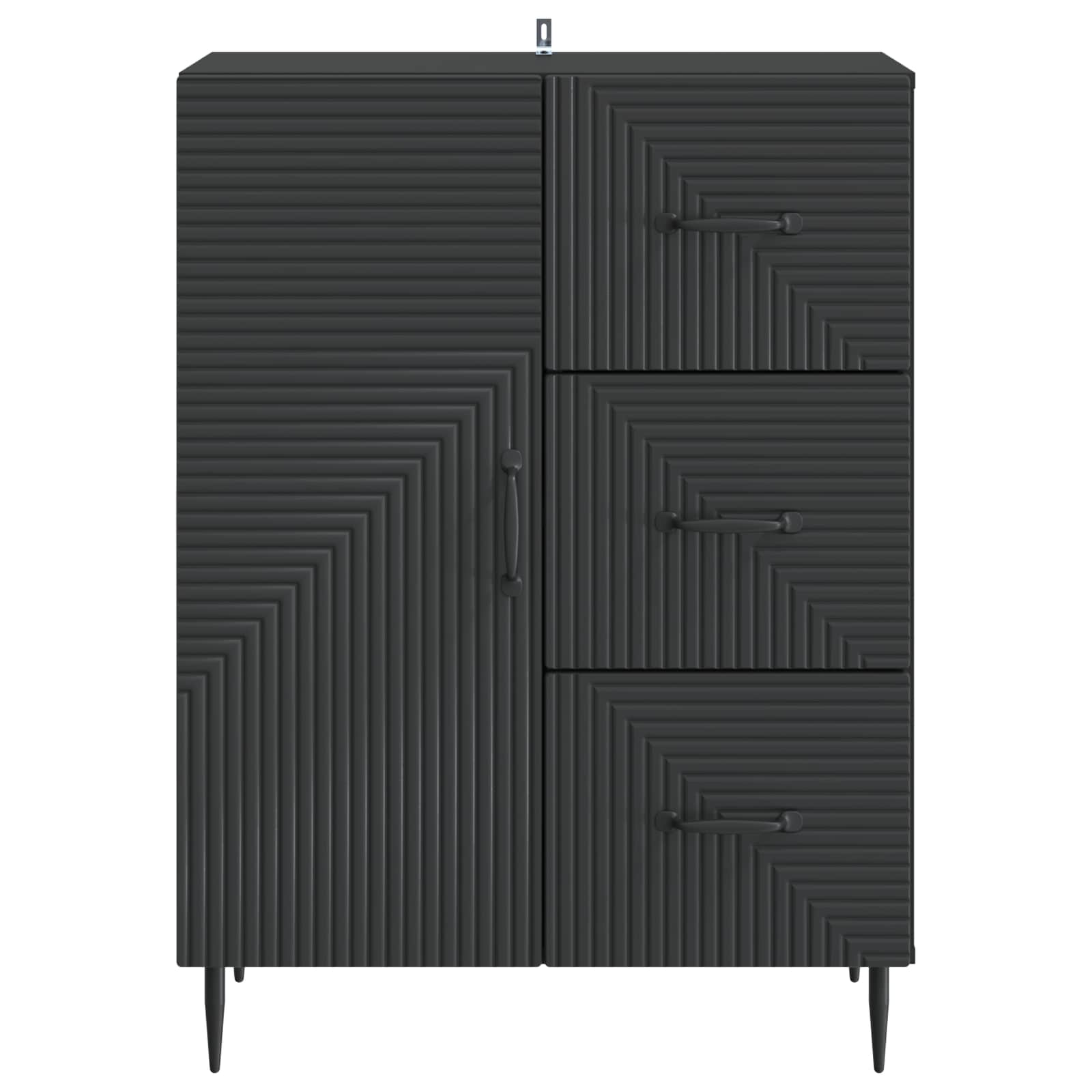 Dressoir met lade Zwart 66 x 34,5 x 89,5 cm Bewerkt hout