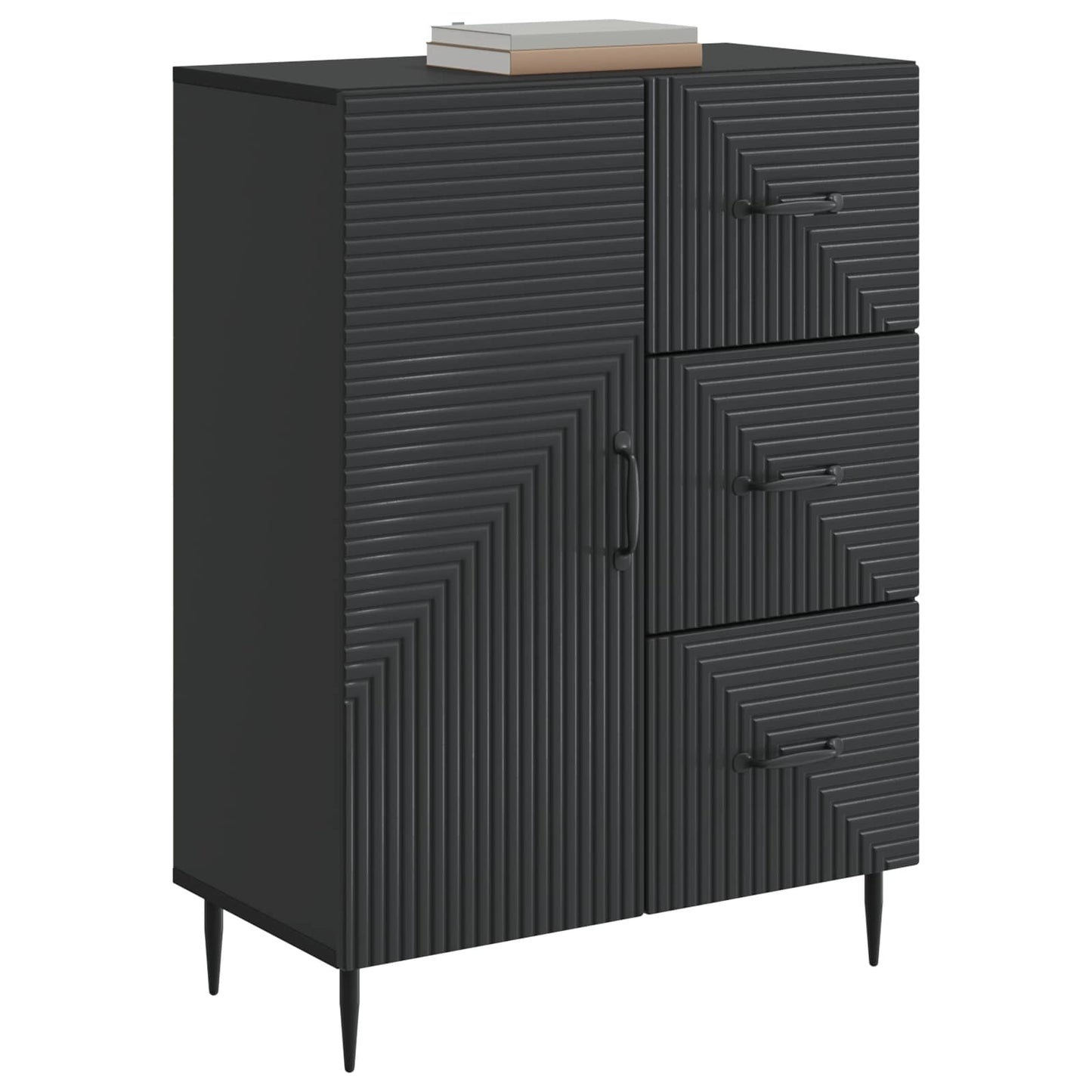 Dressoir met lade Zwart 66 x 34,5 x 89,5 cm Bewerkt hout
