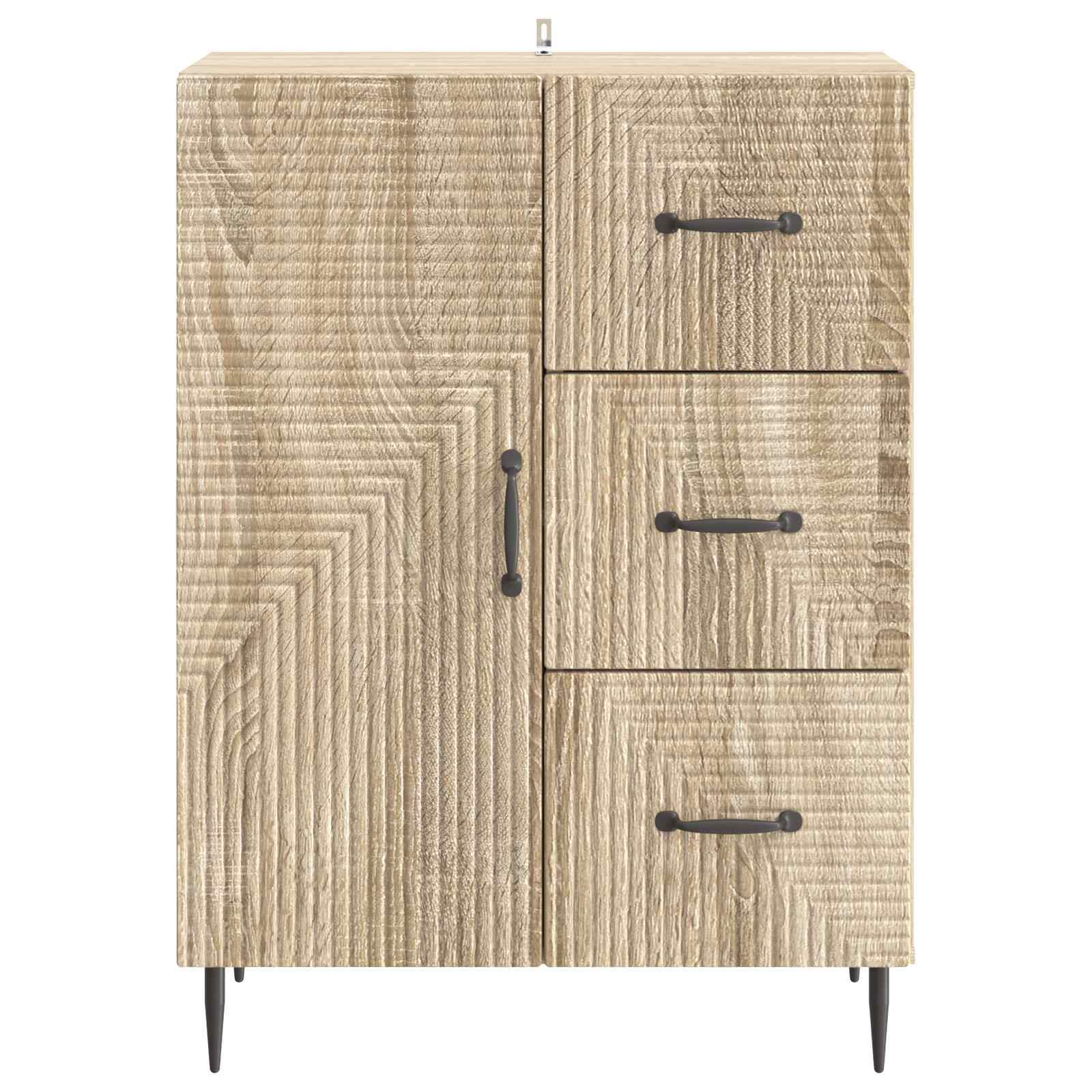 Dressoir met lade Sonoma Eiken 66 x 34,5 x 89,5 cm Bewerkt hout
