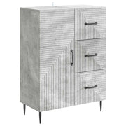Dressoir 66x34,5x89,5 cm betongrijs bewerkt hout