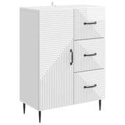 Dressoir hoogglans wit 66x34,5x89,5 cm bewerkt hout