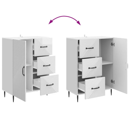 Dressoir Hoogglans Wit 66 x 34,5 x 89,5 cm Bewerkt hout