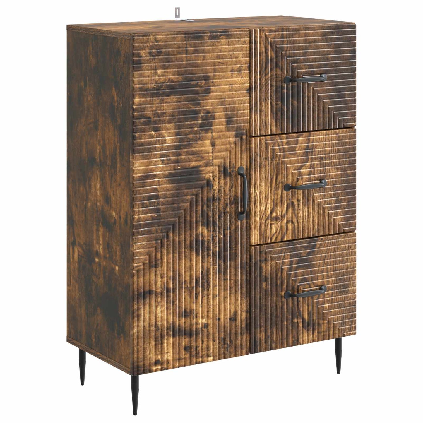 Dressoir Gerookt eiken 66 x 34,5 x 89,5 cm Bewerkt hout