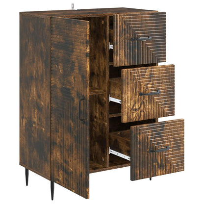 Dressoir Gerookt eiken 66 x 34,5 x 89,5 cm Bewerkt hout