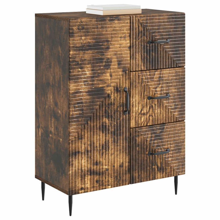 Dressoir Gerookt eiken 66 x 34,5 x 89,5 cm Bewerkt hout