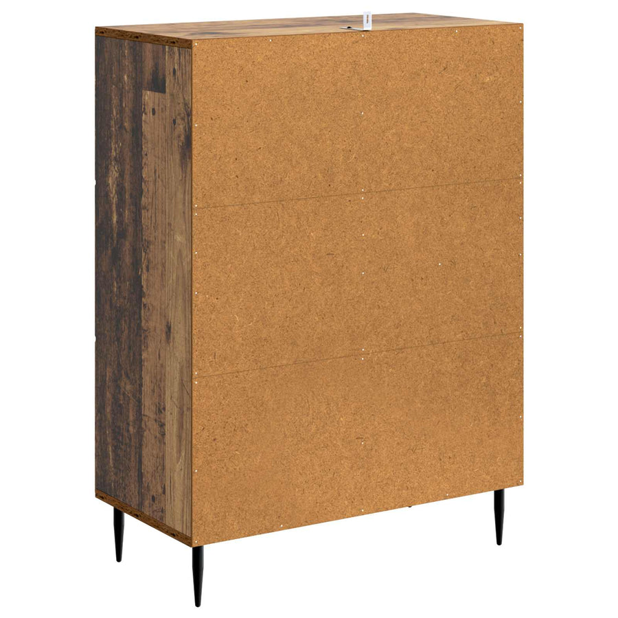 Dressoir met lade Oud hout 66 x 34,5 x 89,5 cm Bewerkt hout