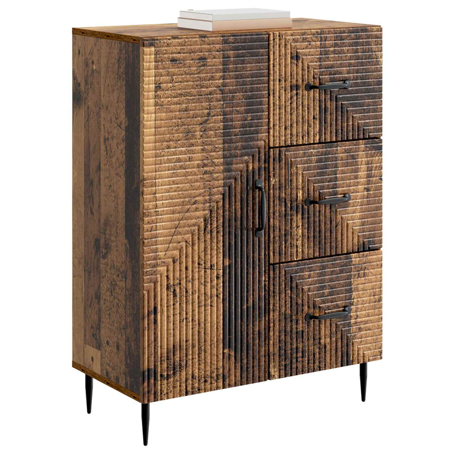Dressoir met lade Oud hout 66 x 34,5 x 89,5 cm Bewerkt hout